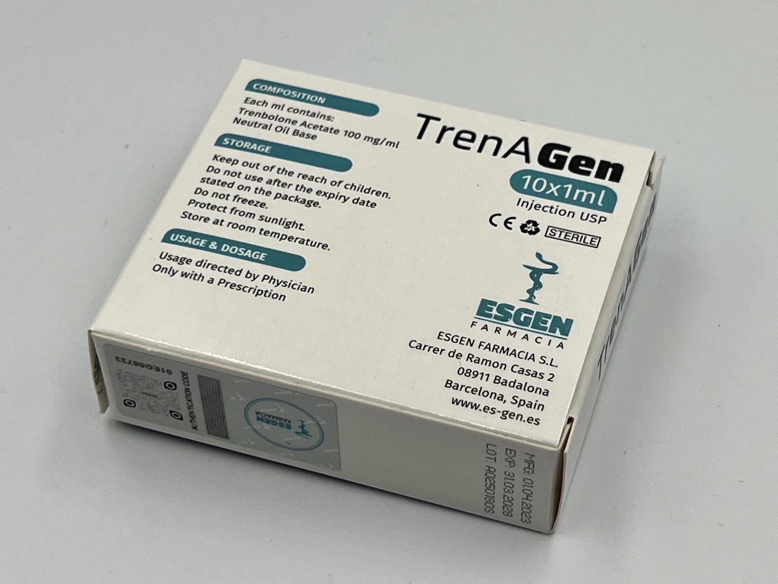 TrenAGen 100mg 10x1ml ESGEN Tren Ace - obrazek 2