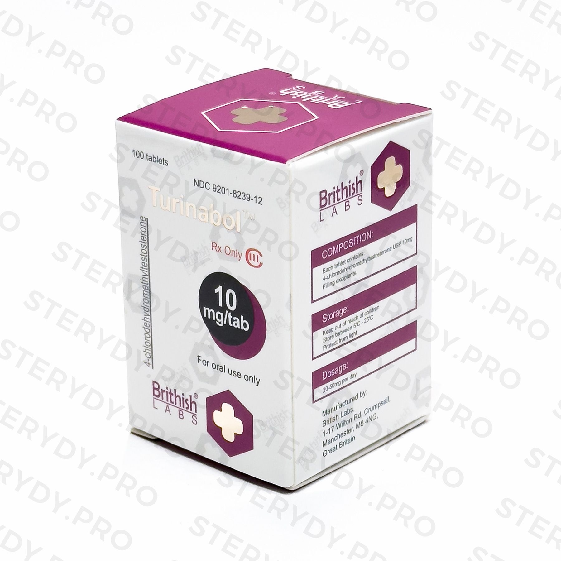 TURINABOL 10MG 100TAB BRITISH LABS